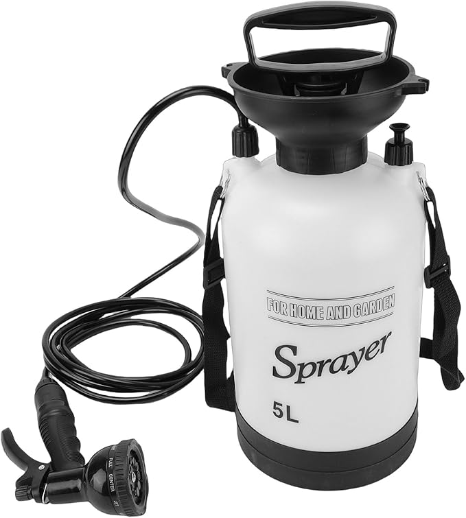 HUIOP Portable Shower Auto Manual Pressure Release Outdoor Shower Pump with Rotating Nozzle for Hiking Travel Car Pet Efficient Operation Robust Construction Safety Mechanism