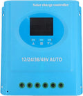 150A MPPT Solar Charge Controller 12V 24V 36V 48V Automatic Adaptation Intelligent Regulator with LCD Display Dual USB Ports for Lead Lithium Battery Solar Power System (120A)