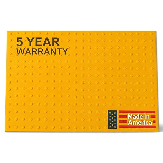 Sandbaggy Cast-in-Place ADA Pads - USA Made Truncated Domes | ADA/DOT Compliant | 5 Year Warranty (1 Yellow 36 x 60)
