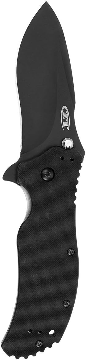 Zero Tolerance 0350 Folding Pocket Knife 3.25” S30V Stainless Steel Blade with Black Tungsten DLC Finish Textured G-10 Handle Scales SpeedSafe Assisted Opening Liner Lock Quad-Mount Clip 6.2 OZ.