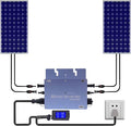 600W Solar Micro Inverter 110V Grid Tie Solar Inverter with MPPT Technology Sine Wave Inverters DC 22-50V Input AC 110V Output for 30V or 36V Solar Panel LCD Display 8.39 x 2.28 x 9.84 in