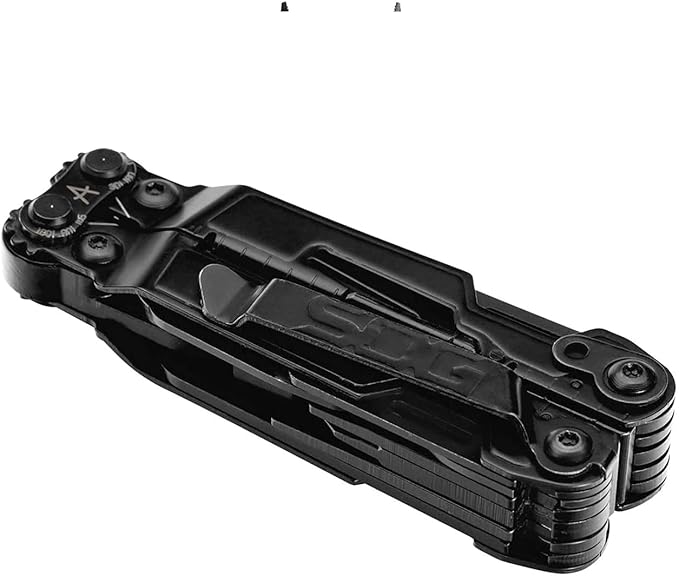 SOG PowerPint Mini Compact Stainless Steel Multi-Tool 18 Lightweight Specialty Tools &amp SOG Multitool Pliers Pocket Knife Black