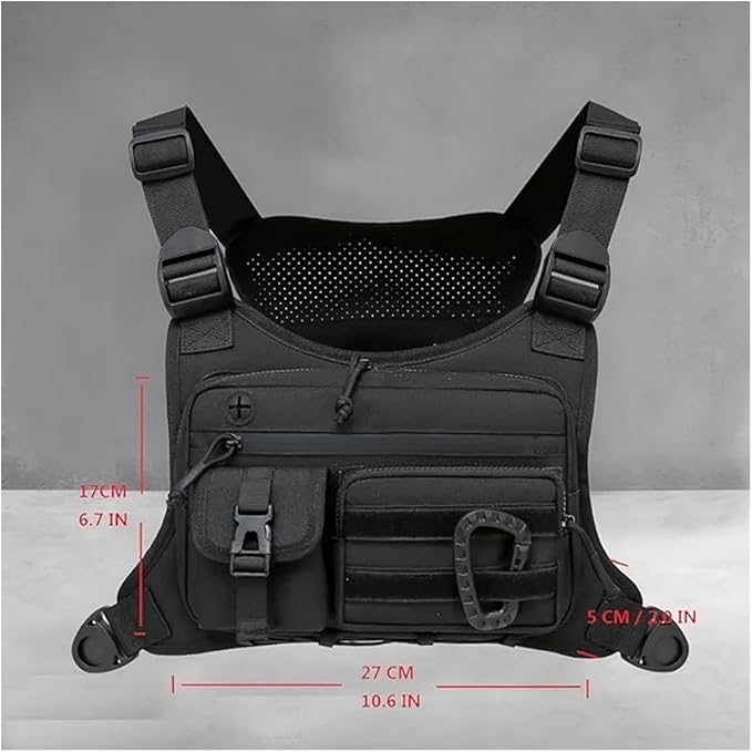 Genérico Compatible For Outdoor Chest Bag Camping Front Vest Backpack Running Hunting Rig Sports Travel Training
