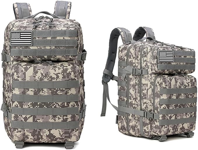 Tactical Backpack for Men Large Military Style Hiking Backpack with MOLLE System Travel Camping Bag for Trekking (GREEN DIGITAL)