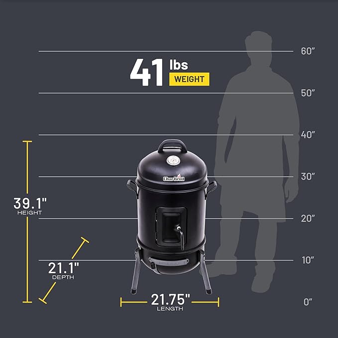 Char-Broil Bullet Charcoal Smoker 16 - 18202075Black