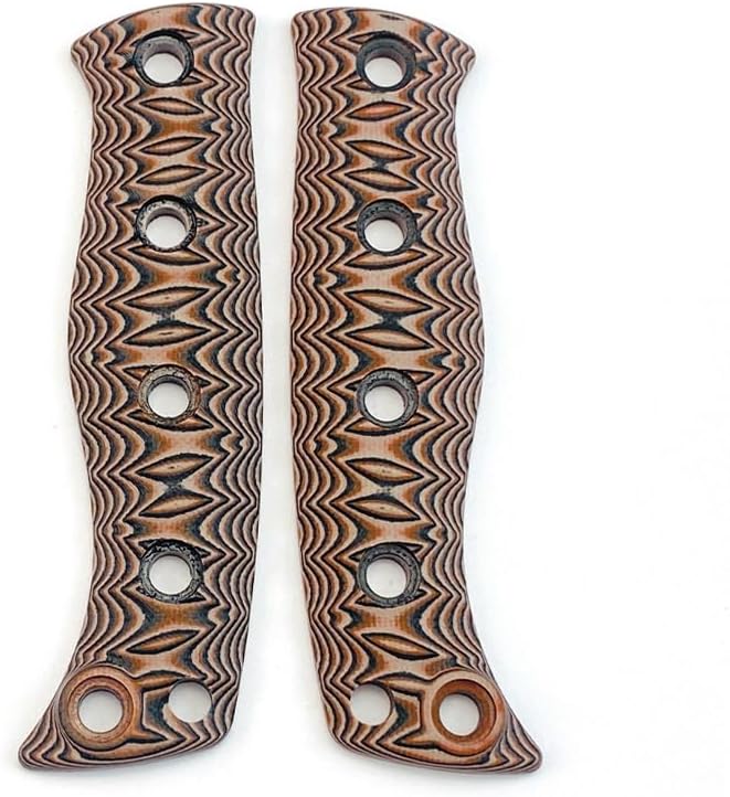 1 Pair Custom Micarta Scales Handle Replacement with 5 Sets Screws Fit for Fixed Adamas 375