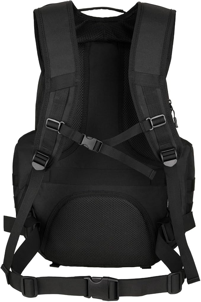 Tactical Molle Backpack for Men 45L Hiking Travel Military Motorcycle Backpack (Black)