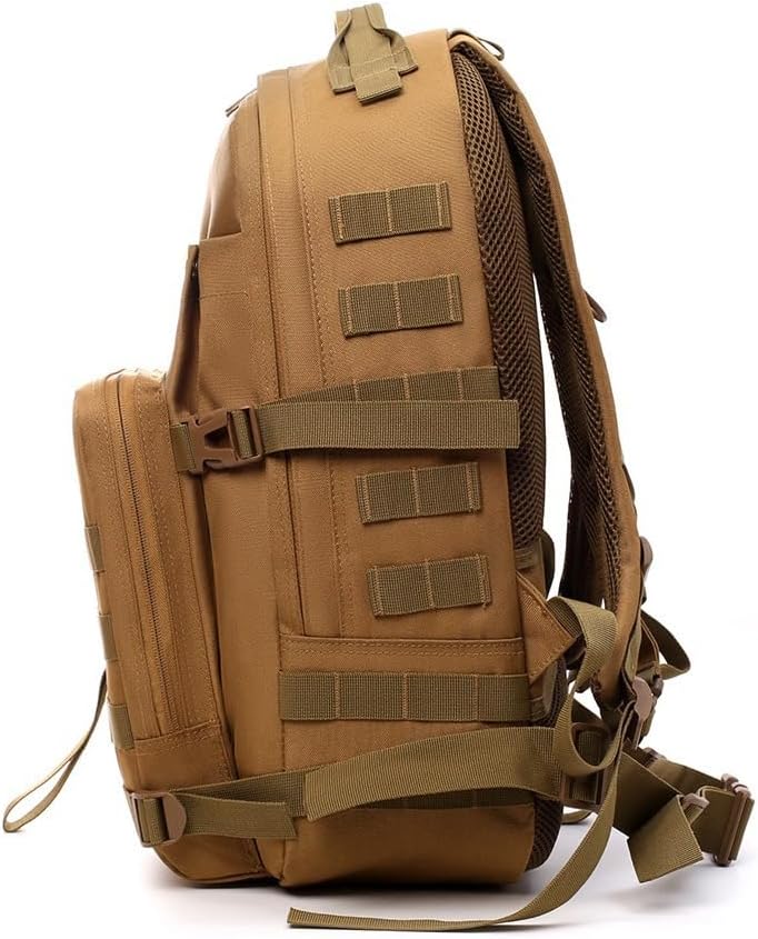 Tactical Backpack Military Molle Hiking 20-35L Tactical outdoor camouflage bag mountaineering wilderness camping dark brown