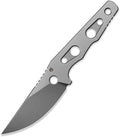 Petrified fish PFE18 Bison L 3.03 Fixed Blade Knife N690 Steel Skeleton Personalized Knife Stonewashed Blade for EDC (White Stonewashed)