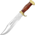 MedievalDepot Persian Blood Hunting Bowie Knife | 440 Stainless Steel | Leather Handle | Brass Accents | Sheath Included