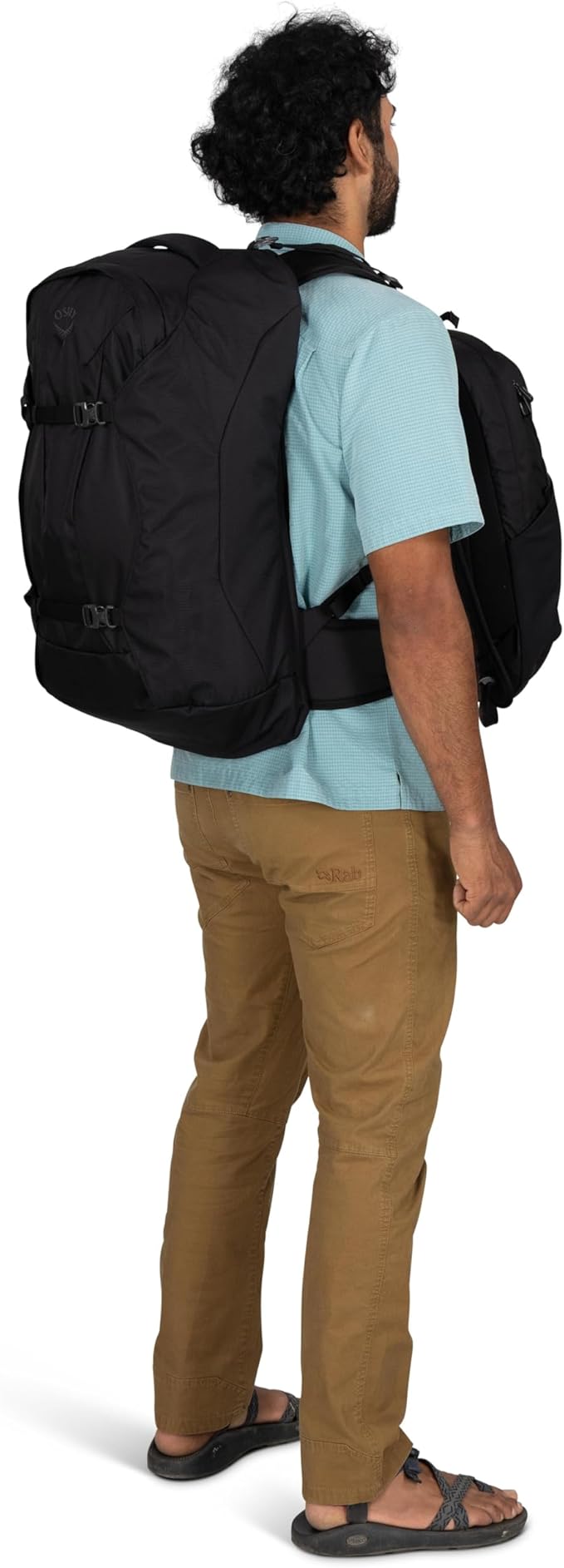 Osprey Farpoint 55L Men's Travel Backpack - Carry On Bag with Personal Item Sized Detachable Daypack Black