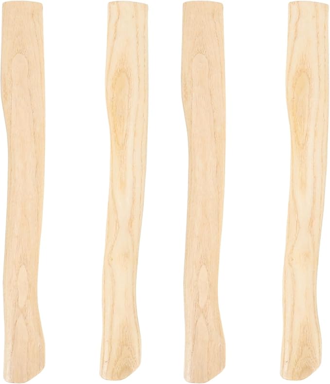 DOITOOL 4 Pcs Hickory Wood Axe Handle Replacement for Camp Axe Hatchet Chopping &amp Splitting Wood