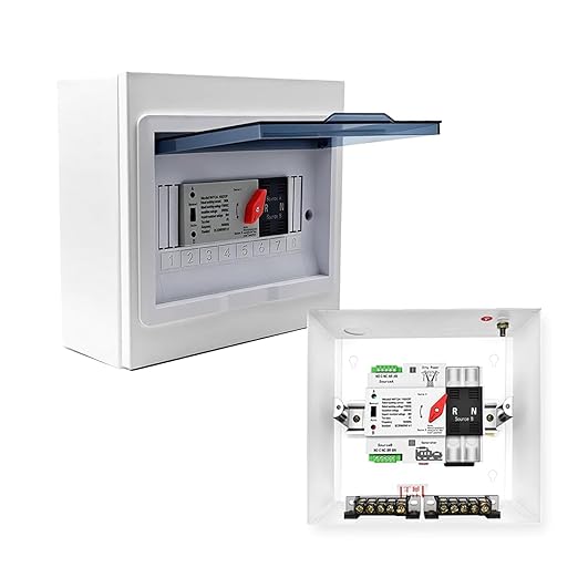 100Amp AC110V Auto Transfer Switch 3P Dual Power Switch General 60HZ Electrical Selector Switches for Home Generator Grid to AC Generator