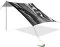 Tiger Grey Beach Tent Sun Shelter Set UPF50+ UV Protection 10.5 x 9.19 FT Camping Shade Canopy with Sandbags Sand Anchors Carrying Bag and Others
