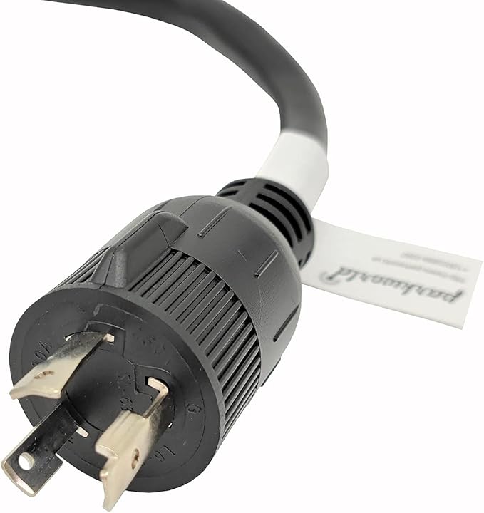 Parkworld 62701 AC Power Adapter Cord NEMA L6-30P Male to L5-30R Generator 30A Outlet for PDUs 125 Volt 1.5FT