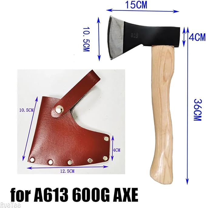 Hatchet Sheath Cover Sheath Leather Hatchet Protector Head Protect for A613 600g Axe Tool(Color02)