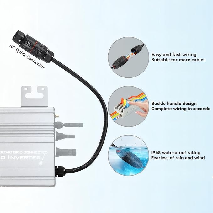 Micro Grid-Tie Inverter with Battery StorageMultiple Connection ModesAPP Control20V-60V PV Input 36V/48V Battery 180-265VAC Output (UDM-GS) (800W)