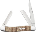 Case XX Pocket Knife NATURAL CURLY MAPLE SMOOTH MEDIUM STOCKMAN W/TIN Item #71232-7318 SS - Length Closed: 3 5/8Inches