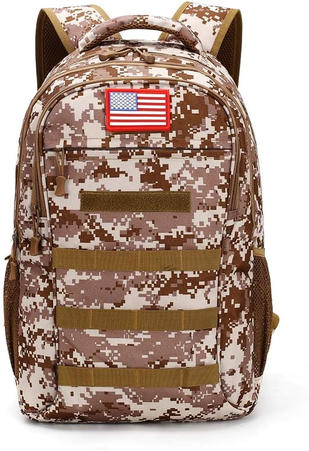 outdoor plus Camo BackpackMilitary Boys Backpacks for School40L Army Bookbag with USB Charging Port Waterproof