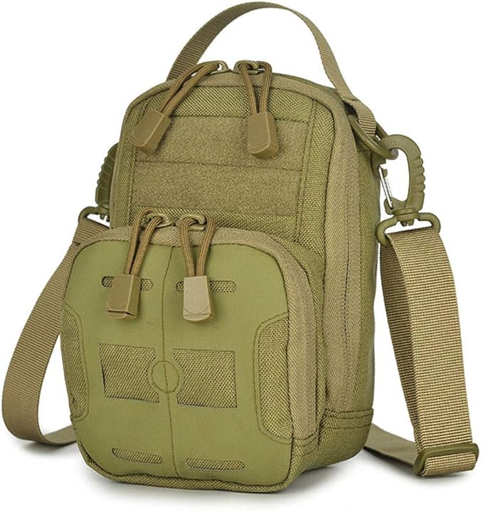 Sunnystacticalgear Outdoor Sports Hiking Sling Pack Camouflage Tactical Molle Shoulder Bag - Tan