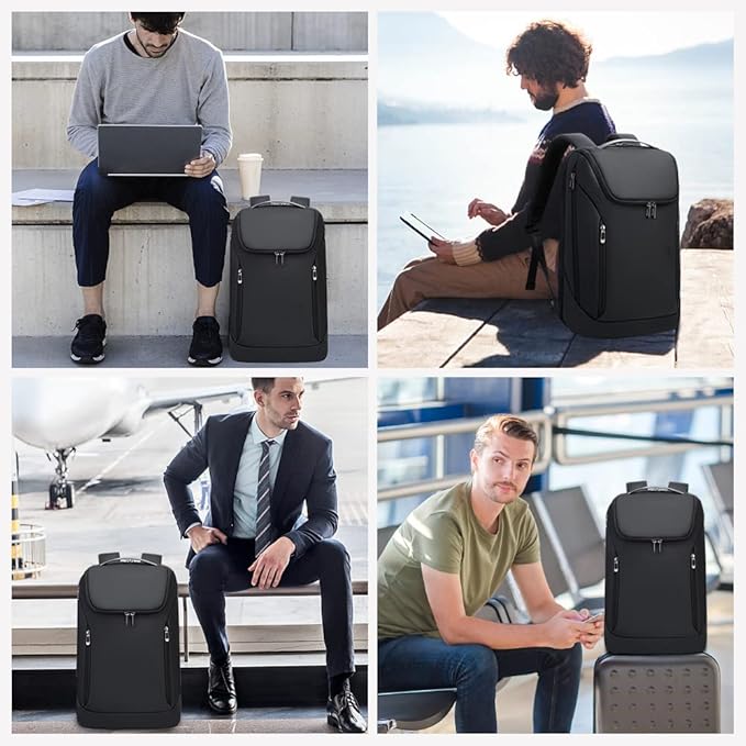 BANGE Business Smart Backpack Waterproof fit 15.6 Inch Laptop Backpack with USB Charging PortTravel Durable Backpack