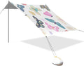 xigua Butterflies Beach Tent Sun Shelter with Carrying Bag - Silver Coated Oxford Fabric Beach Canopy for Beach Camping Fishing - Includes Windproof Ropes Sandbags &amp Stakes