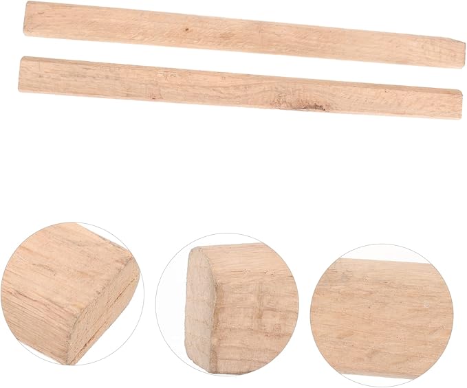 Mikikit 2pcs Wooden Ax Handle Replacement for Broad Axe Bushcraft Tools Bushcraft Axe Garden Tool