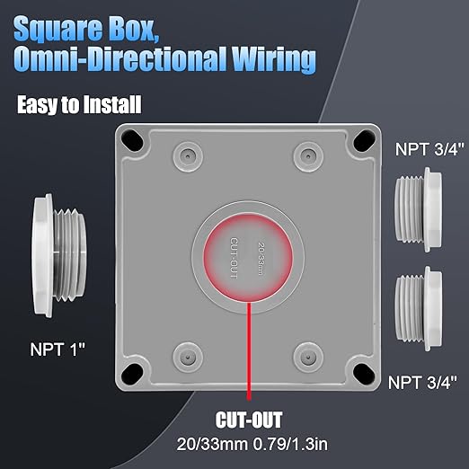 ETL Listed NEMA L14-30P 30 Amp125/250 VoltPlug Connector Outlet BoxOutdoor Weatherproof and dustproof Enclosed Lockable Panel 3 Pole-4 Wire Twist Locking