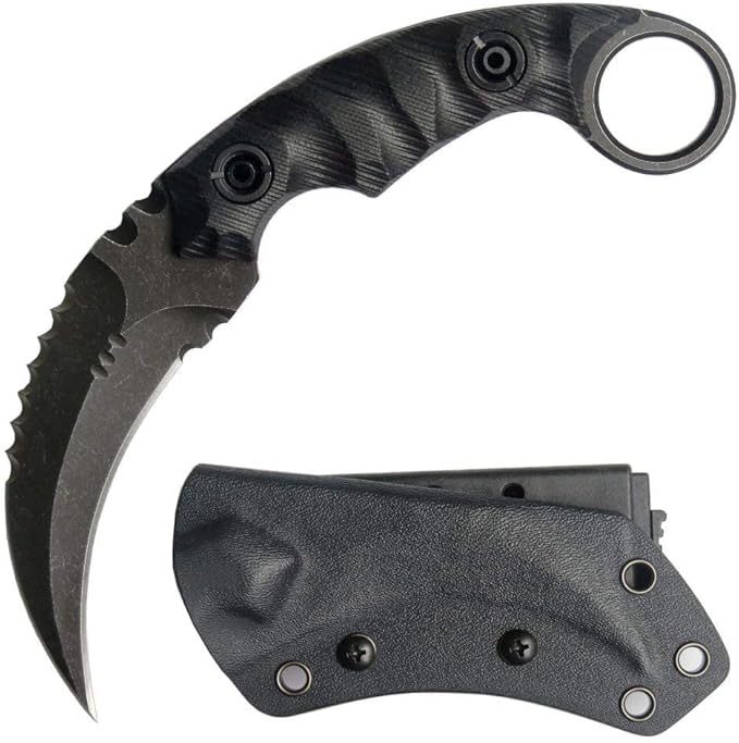 Ccanku C1691 Fixed Blade Knife D2 Steel G10 Handle 4 InchesOutdoor Claw KnifeCamping EDC Tools Kydex Sheaths … …