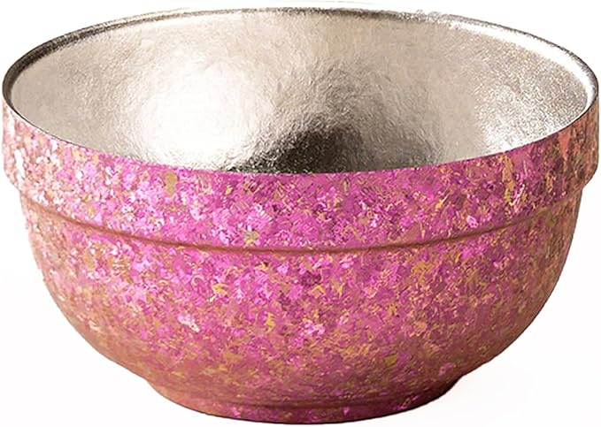 Titanium Camping Bowl Double Wall Insulated Bowl Stackable Lightweight Backpacking Dinnerware Durable Soup Cereal Rice Bowl for Home &amp Outdoor Use No Coating RT085T (Pink)