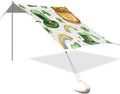 xigua St. Patrick's Day Beach Tent Sun Shelter with Carrying Bag - Silver Coated Oxford Fabric Beach Canopy for Beach Camping Fishing - Includes Windproof Ropes Sandbags &amp Stakes