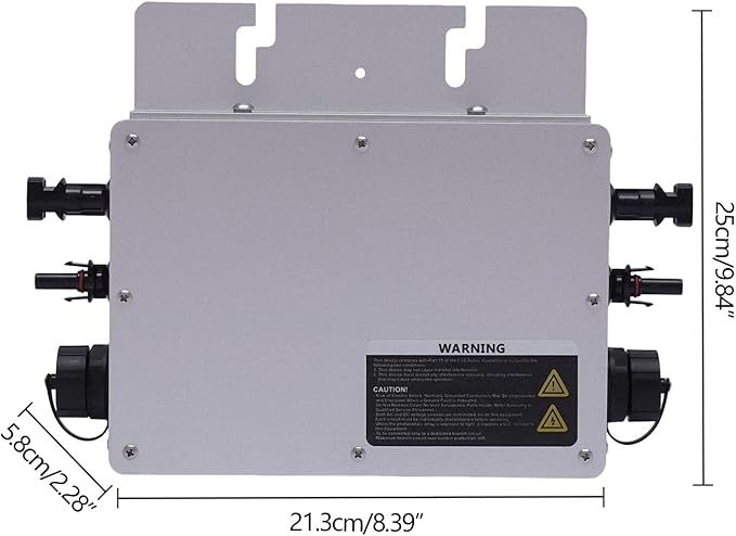 700W Solar Micro Inverter 110V Grid Tie Solar Inverter with MPPT Technology Sine Wave Inverters DC 22-50V Input AC 110V Output for 30V or 36V Solar Panel LCD Display 8.39 x 2.28 x 9.84 in