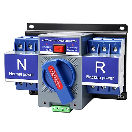 Automatic Transfer Switch 3P 63A 110V Generator Changeover Switch 50HZ/60HZ for HomeOffice and Public Spaces
