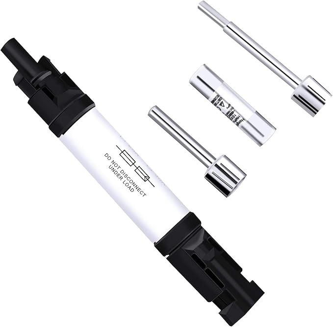 20A in-line Solar Fuse Holder Connector IP68 Waterproof 1000V Solar Fuse Holder 20A Male and Female Connector Waterproof in-Line Solar Fuse Holder (2 fuses + 1 Fuse Holder) (20A 1PC)