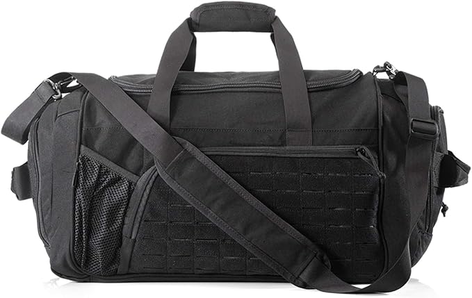 Tactical Duffel Bag Pro 1000D Nylon MOLLE Military Gear Pack BK