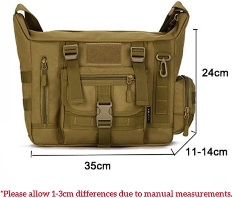 14 Inch Laptop Shoulder Bag Men Sports Bags Man Tactical Single Backpack Men's A4 Document Molle Messenger Bag