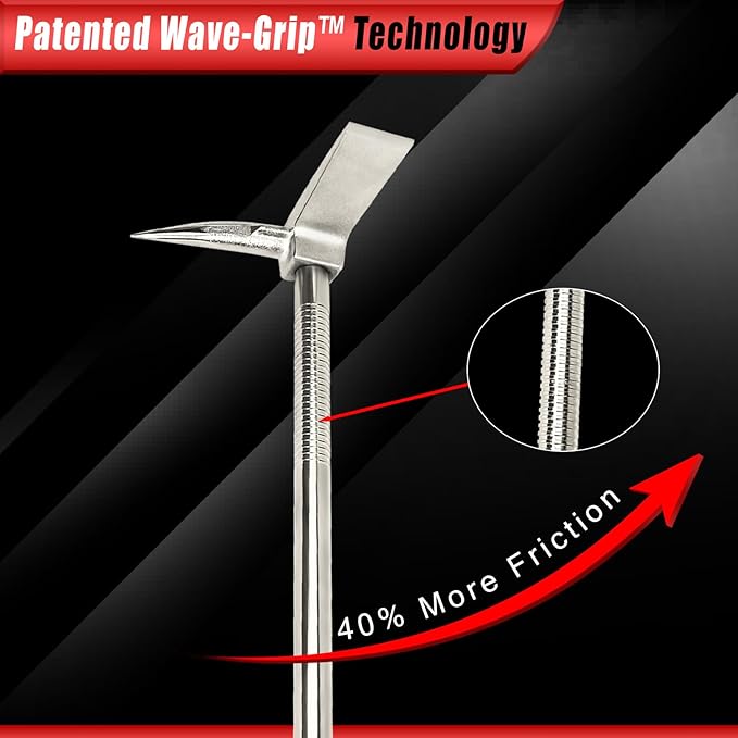 30 Halligan Bar Firefighter Tool with Shoulder Strap - Forged Steel One-Piece Construction | Fork Gap Design