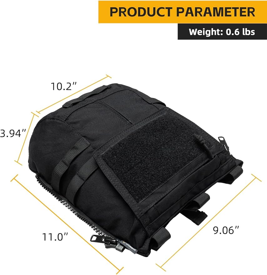IDOGEAR Tactical Zip-on Panel Pouch Military Backpack Vest Accessory Bag for CPC AVS JPC2.0