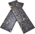 DIY Resin Knife Handle Blank Material Gold Foil Crushed Carbon Marble Texture(2pcs135x40x4mm)