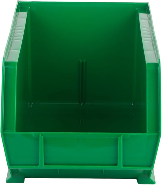 Hudson Exchange 15 x 8 x 7 Plastic Stackable Storage Bin and Hanging Container Green