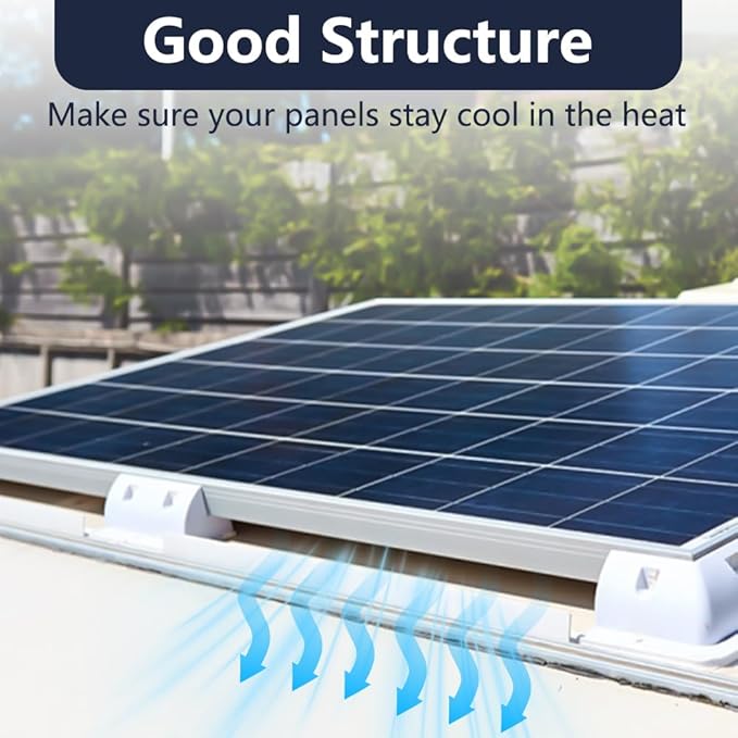 Solar Panel Mounting Brackets PC Corner Bracket Solar Panel Roof Drill-Free Mount for RV Boats 1Set - 4pcs White