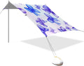 xigua Bow Tie Beach Tent Sun Shelter with Carrying Bag - Silver Coated Oxford Fabric Beach Canopy for Beach Camping Fishing - Includes Windproof Ropes Sandbags &amp Stakes