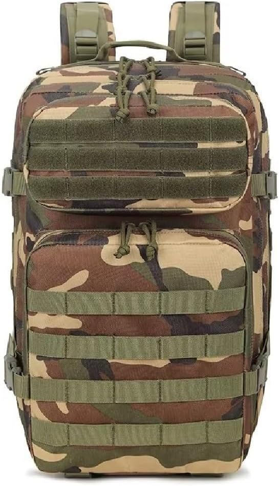 Backpack 40L Outdoor Travel Hiking Operator Waterproof Molle Tactical Rucksack Gear Tactical Backpack Bag. (CAMO OLIVE)