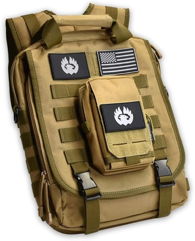 Torch Molle Admin Pouch EDC Waist Pack Phone Holder Tactical Tool Holster Gadget Organizer Utility Pocket (Desert)