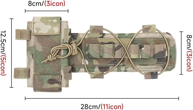 Tactical Helmet Battery Pouch Counterweight Pouch Helmet Battery Pack Balance Weight Bag with Hook&ampLoop for Tactical Helmet Airsoft