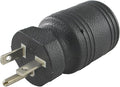 Conntek 30114 Locking Adapter 20 Amp 125 Volt Male Plug To 20 Amp Locking Female Connector NEMA 5-20P to NEMA L5-20R  Black