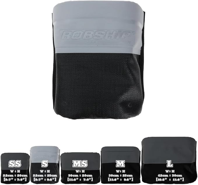 Robship Rope Bag Racing Mesh MK2 - Lightweight Durable Water-Drain Technology with SNAD Fixing Solution (Black/Grey Small)