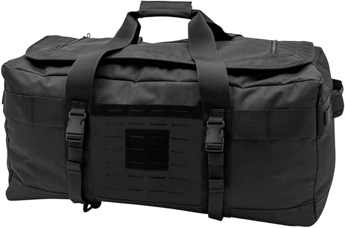 LAPG Expedition Carry-On Travel Duffel Bag Multi-Way Outdoor Travel Bag with Backpack Straps Black