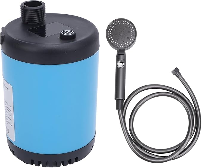 Portable Shower for Camping 7800mAh Rechargeable Camping Shower Pump with 2M Hose Showering Bag for Hiking Climbing Car Washing