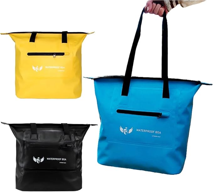 Snacko PVC Waterproof Dry Bag for Swimming Rafting and Kayaking - Durable Floating Shoulder Bag for Outdoor Adventures(Yellow)